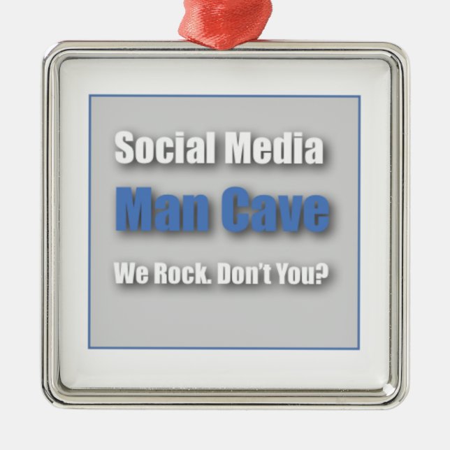 Social Media Man Cave Ornament (Front)