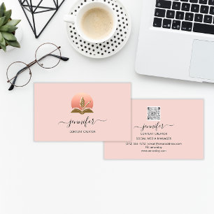 Social Media Manager Content Creator Logo QR Code  Business Card
