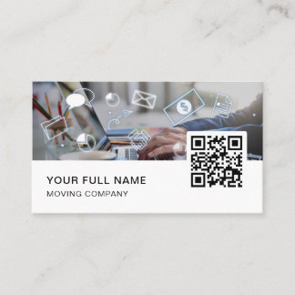 Social Media Manager QR Code Logo Social Media Business Card