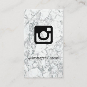 Social Media Promotion Marble Business Card