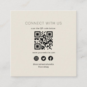 Social media QR Code business card