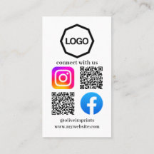 Social Media QR Code Business Card