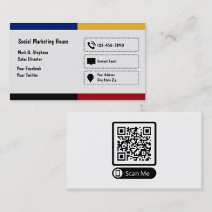 Social Media QR Code Cartes de contacts profession