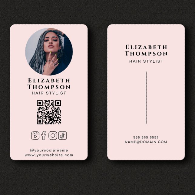 Social Media QR Code Connect With Us Modern Cool Business Card (Creator Uploaded)