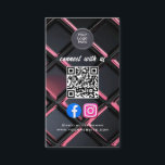 Social Media QR Code Modern Pro Minimalist Sleek B Business Card<br><div class="desc">Modern Business Card - Professional, Customizable, Premium Quality Elevate your networking with our modern business cards, designed to make a lasting impression. These sleek, professional cards feature customizable designs. Perfect for entrepreneurs, freelancers, designers, brands, marketing, tech, finance, creative fields, and corporate professionals etc. Choose from minimalist, bold, or creative templates...</div>