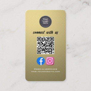 Social Media QR Code Modern Pro Minimalist Sleek Business Card