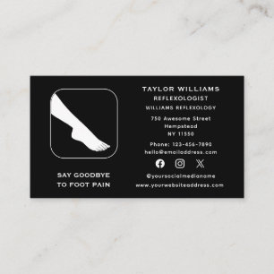 Social Media Reflexology Reflexologist Foot Doctor Business Card