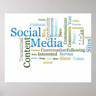 Social Media Related Text Poster
