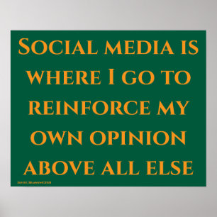 "Social Media", satire, humor, society Poster