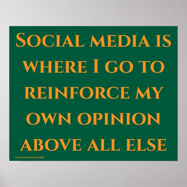 "Social Media", satire, humor, society Poster (Front)