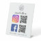 Social Media Tabletop Sign | Instagram Facebook QR
