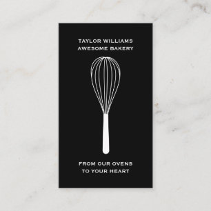 Social Media Whisk Bakery Baker Bake Shop Catering Business Card