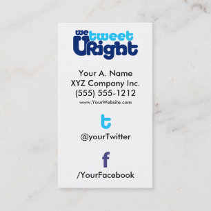 Social Profile Business Card WTURite 2.0 vertTWFB