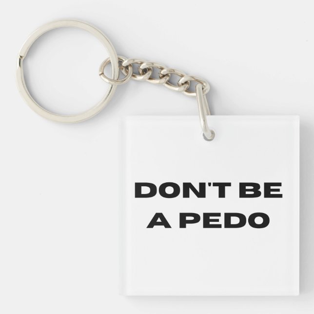 Social Responsibility Against Children Pedophilia Keychain (Front)
