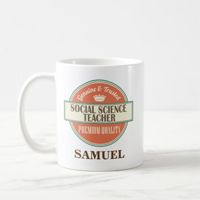 Social Science Teacher Personalized Mug Gift (Left)