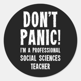 Social Sciences Teacher Classic Round Sticker