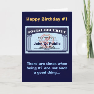 Social Security Card - change text
