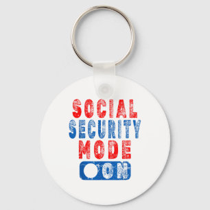 Social Security Mode On - Senior Citizen Humour _1 Keychain