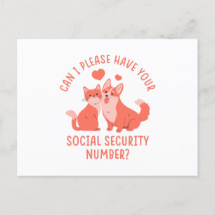 Social Security Number Postcard