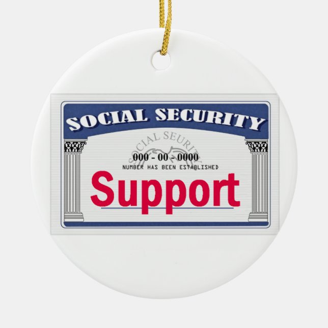 Social Security Ornament (Front)