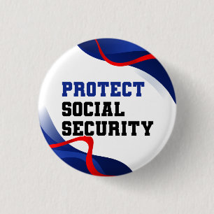 Social Security Political Anti Trump Accessory 1 Inch Round Button