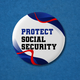 Social Security Political Anti Trump Accessory 2 Inch Round Button