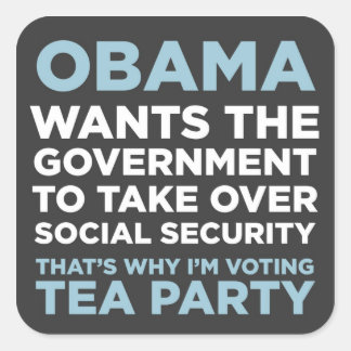 Social Security Square Sticker