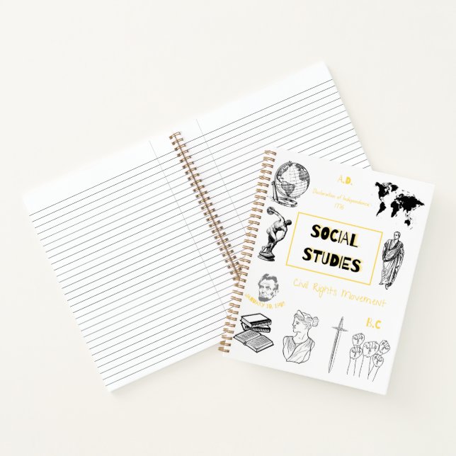 Social Studies Subject Wide Ruled Notebook (Inside)
