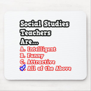 Social Studies Teacher Quiz...Joke Mouse Pad