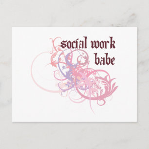 Social Work Babe Postcard