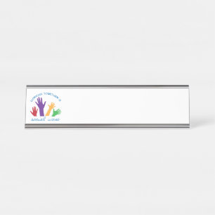 Social Work Desk Name Plate