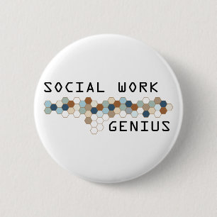 Social Work Genius 2 Inch Round Button