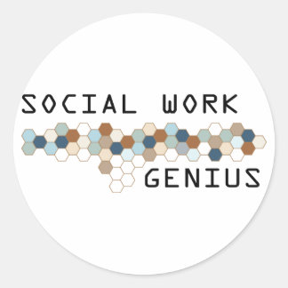 Social Work Genius Classic Round Sticker