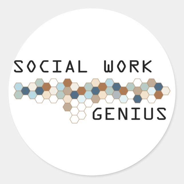 Social Work Genius Classic Round Sticker (Front)