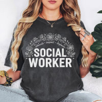 Social Worker Advocate Support Empower Floral Desi