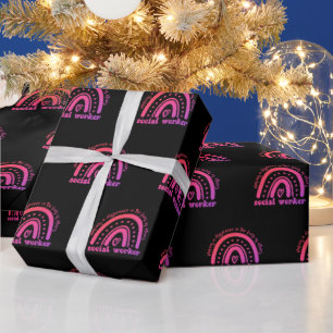Social Worker Appreciation and Graduation Wrapping Paper