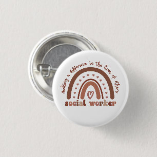 Social Worker Appreciation Graduation Gifts 1 Inch Round Button