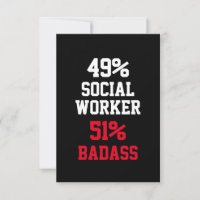 Social Worker Badass Card