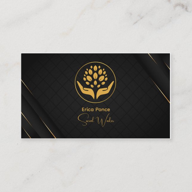 Social Worker  Business Card (Front)
