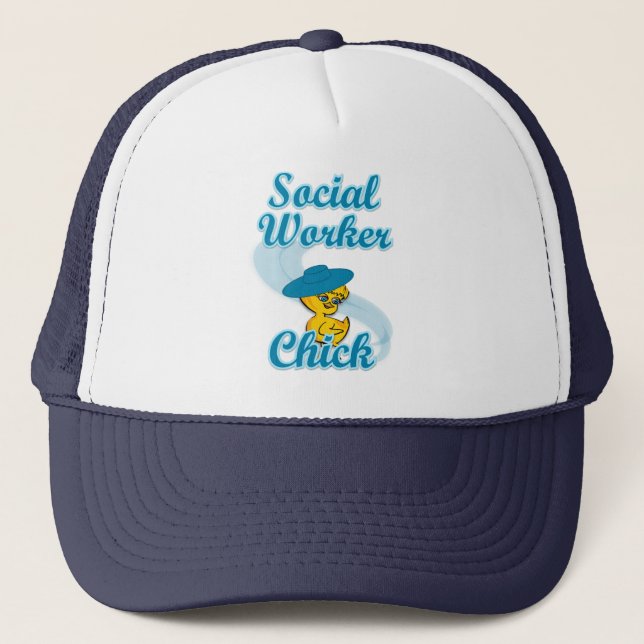 Social Worker Chick #3 Trucker Hat (Front)