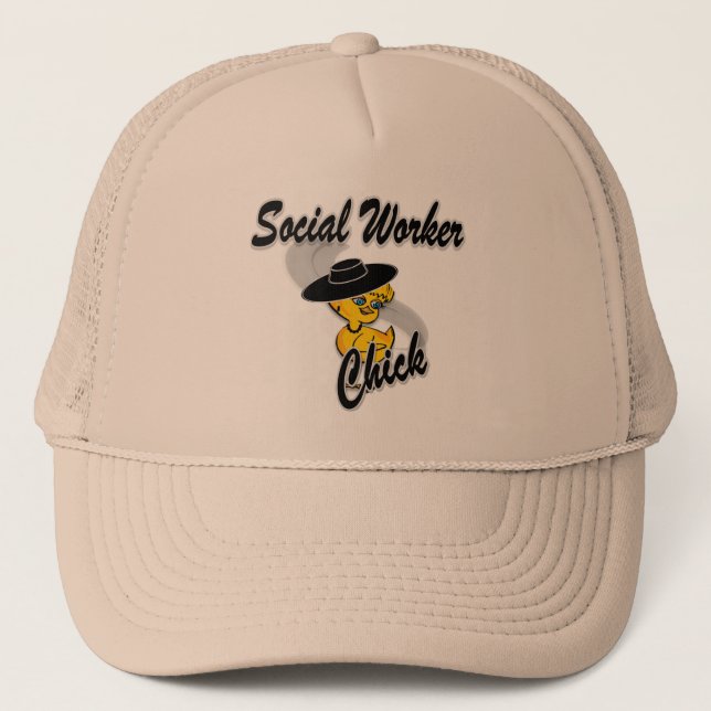 Social Worker Chick #4 Trucker Hat (Front)