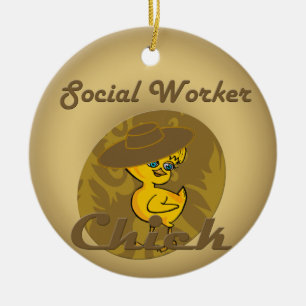 Social Worker Chick #6 Ceramic Ornament
