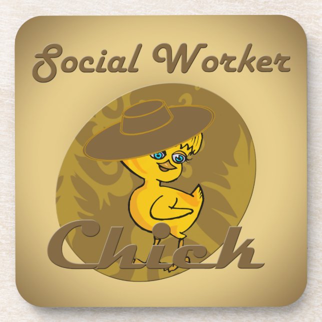 Social Worker Chick #6 Coaster (Front)