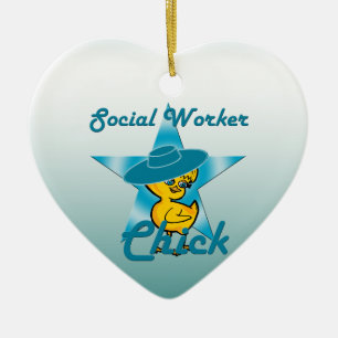 Social Worker Chick #7 Ceramic Ornament