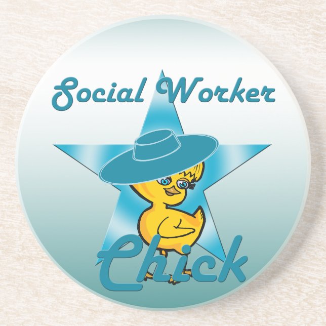 Social Worker Chick #7 Coaster (Front)