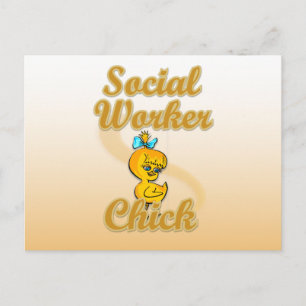 Social Worker Chick Postcard