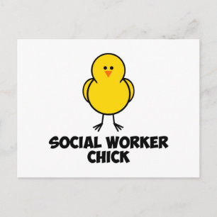 Social Worker Chick Postcard