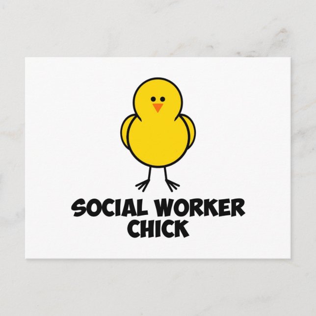 Social Worker Chick Postcard (Front)