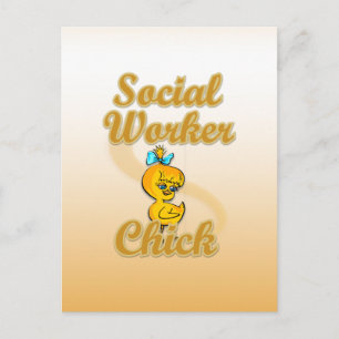 Social Worker Chick Postcard