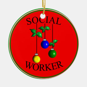 Social Worker Christmas Ornament